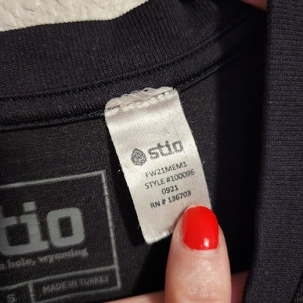 Stio Basis Tech Crew Long Sleeve Base Layer Top Charcoal Gray S - Picture 4 of 7
